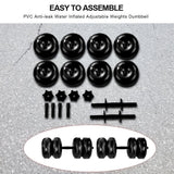 Water Dumbbells - 20-25 KG Water Filled Dumbbells Set Portable PVC Travel Dumbbeells - Tophatter Daily Deals