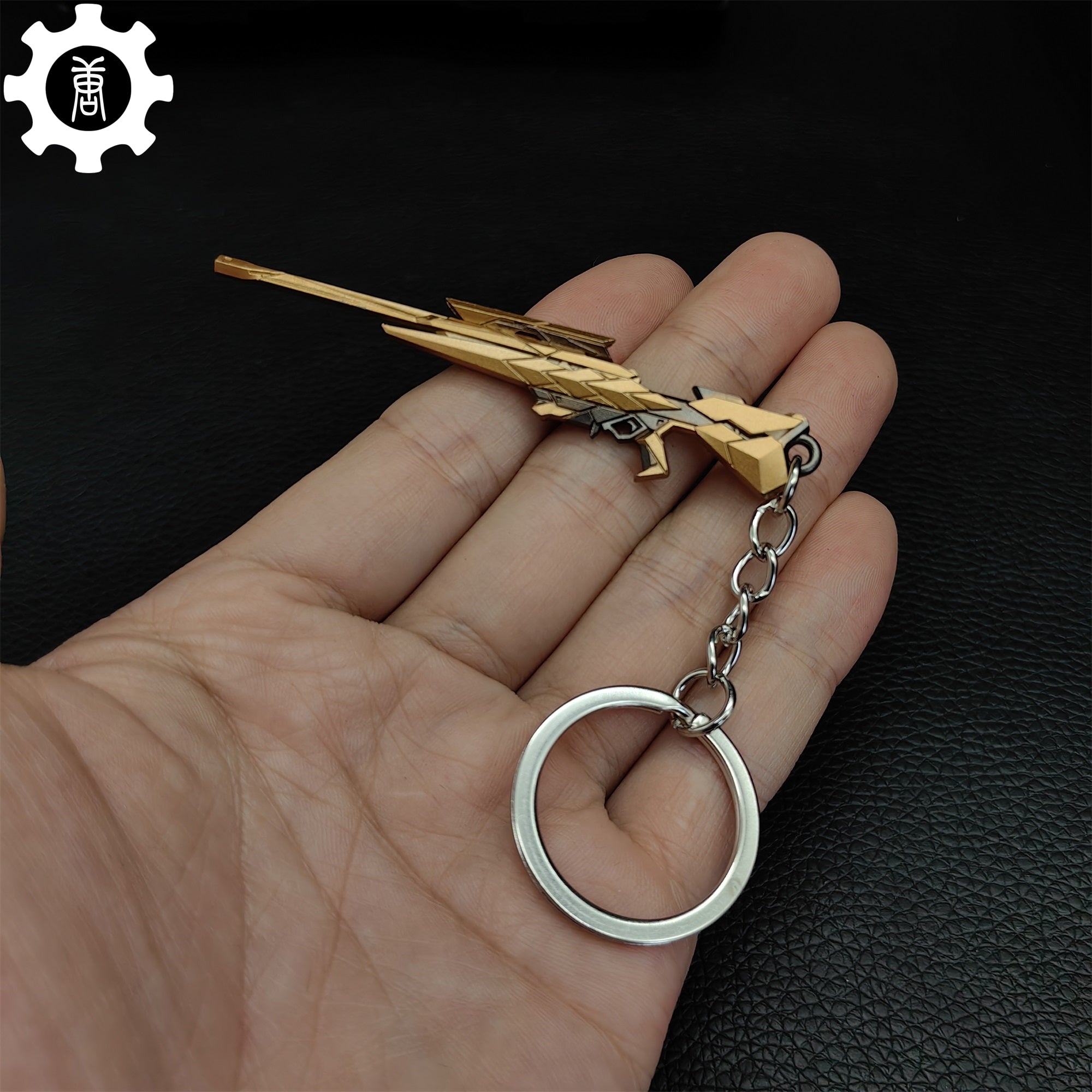 Metal Araxys Operator Gun Tiny Keychain Pendant Golden - Tophatter Daily Deals