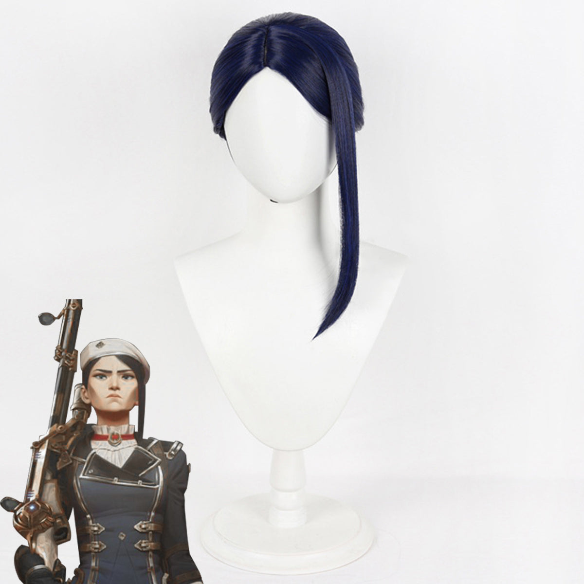 Arcane Season 2 League of Legends LOL Caitlyn Black Cosplay Wig Wig - Tophatter Daily Deals