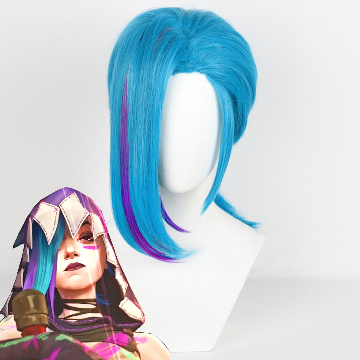 Arcane Season 2 League of Legends LOL Jinx Blue Cosplay Wig Wig - Tophatter Daily Deals