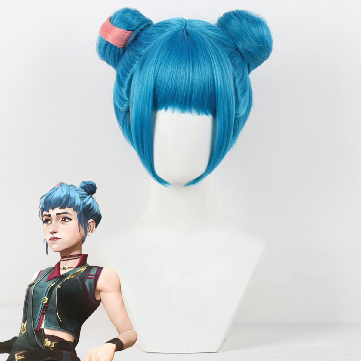 Arcane Season 2 League of Legends LOL Universe Jinx Powder Blue Cosplay Wig Wig - Tophatter Daily Deals