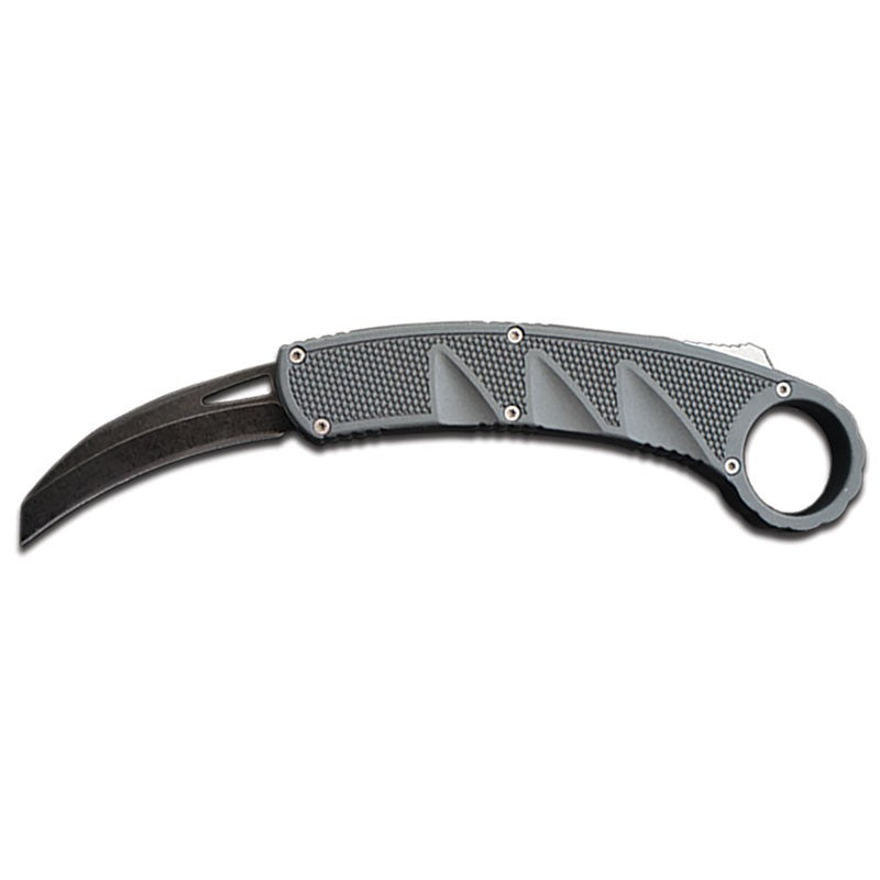ArchAngel Karambit OTF Knife OTB Out-The-Bottom Automatic Switchblade Grey w Stonewash Knife-OTF - Tophatter Daily Deals