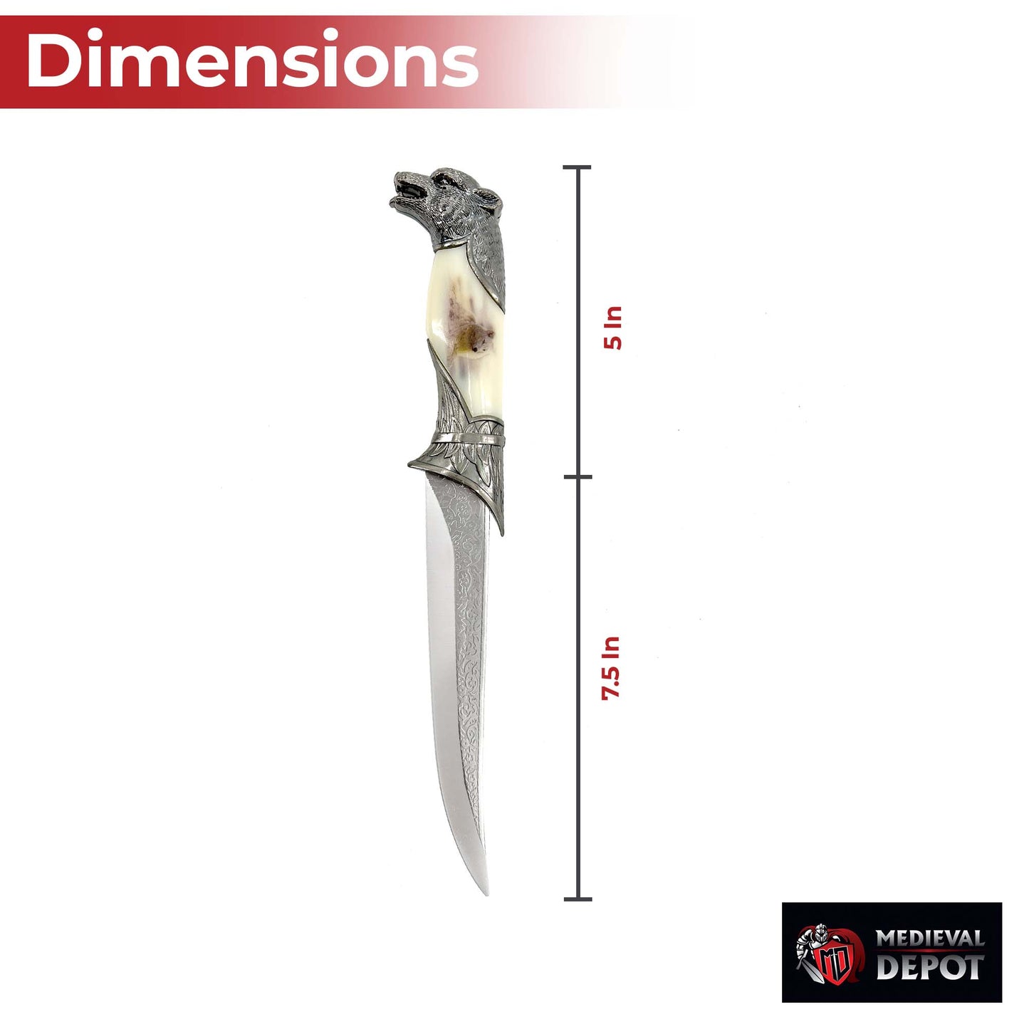 Arctic Wolf Dagger Daggers - Tophatter Daily Deals