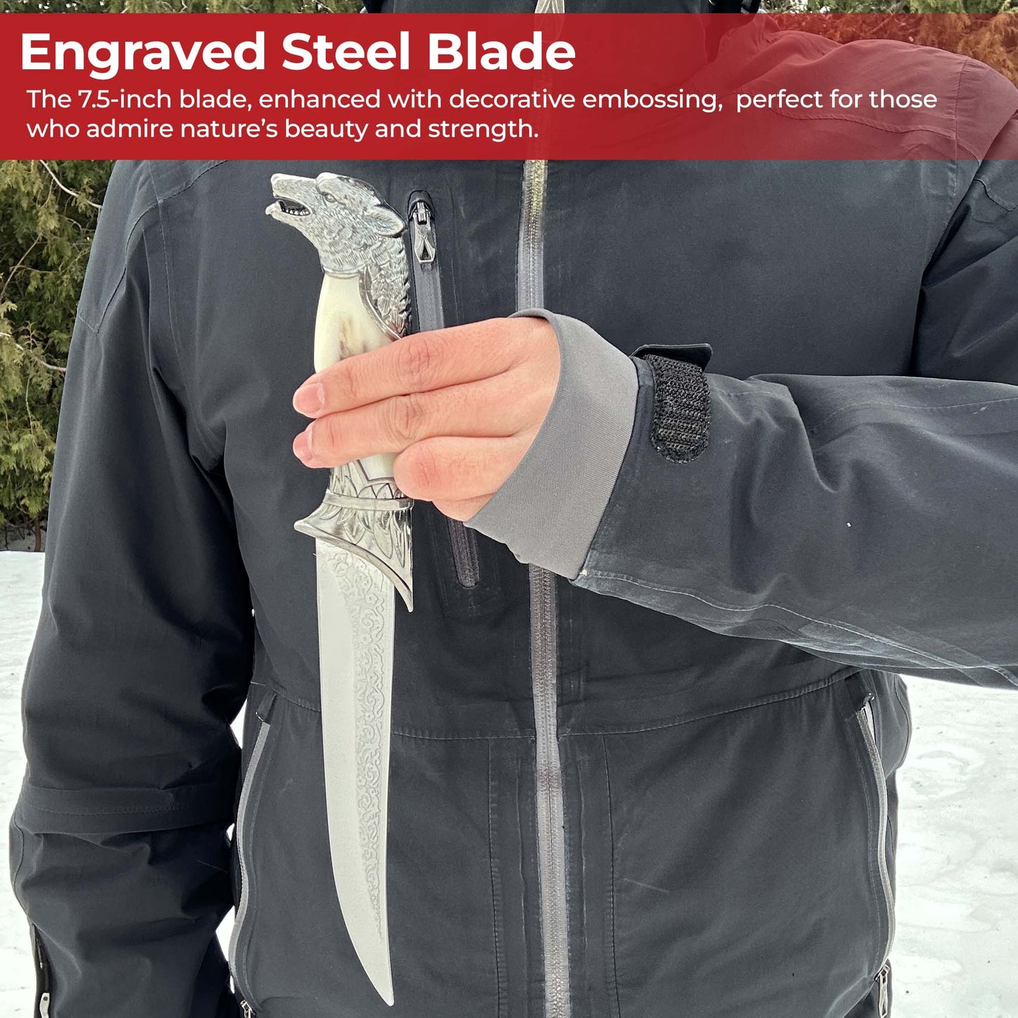 Arctic Wolf Dagger Daggers - Tophatter Daily Deals