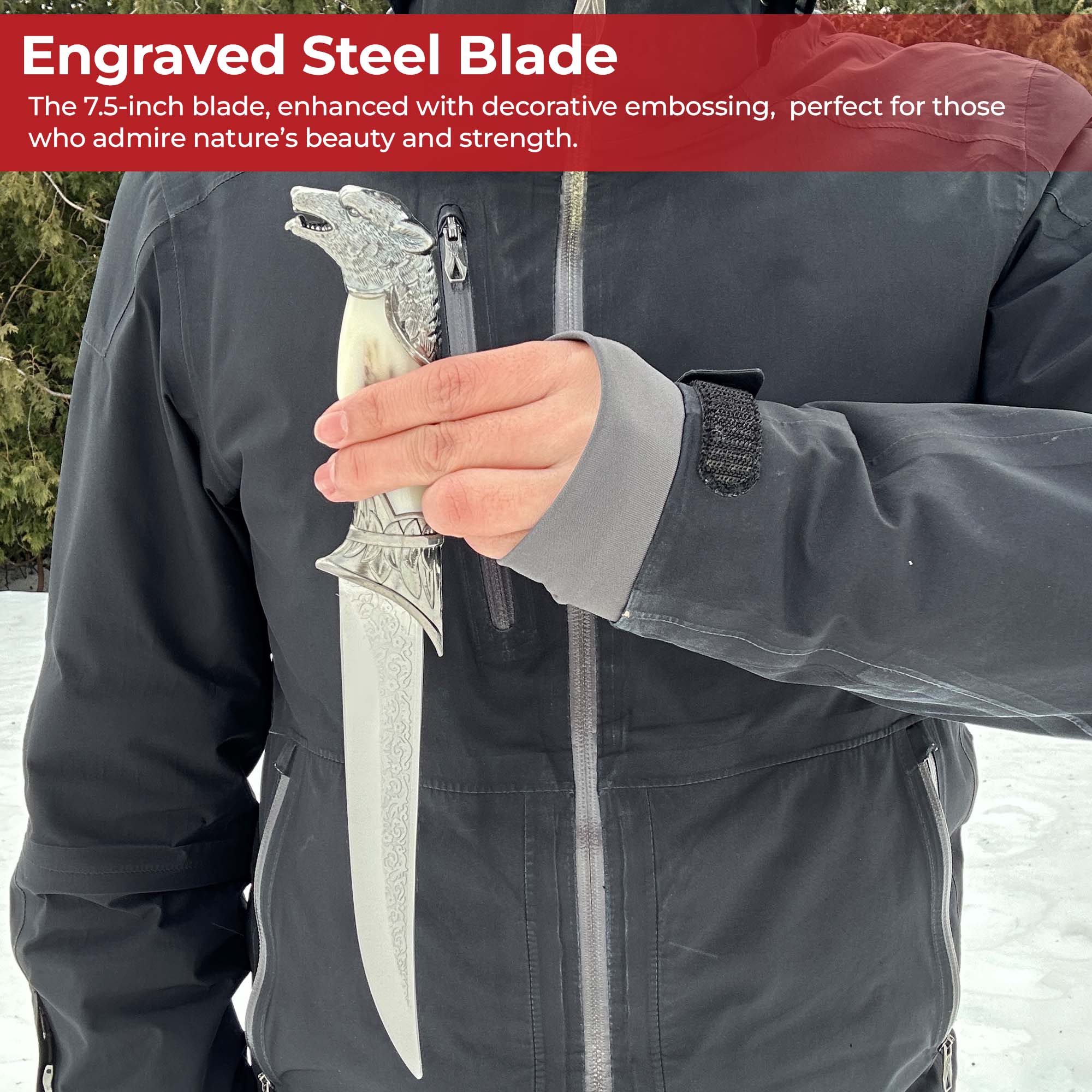 Arctic Wolf Dagger Daggers - Tophatter Daily Deals