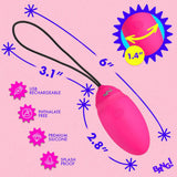 Vibrating Silicone Egg (Pink) – Remote-Controlled 2.8 Inch Vibrator > Sex Toys For Ladies > Vibrating Eggs - Tophatter Daily Deals