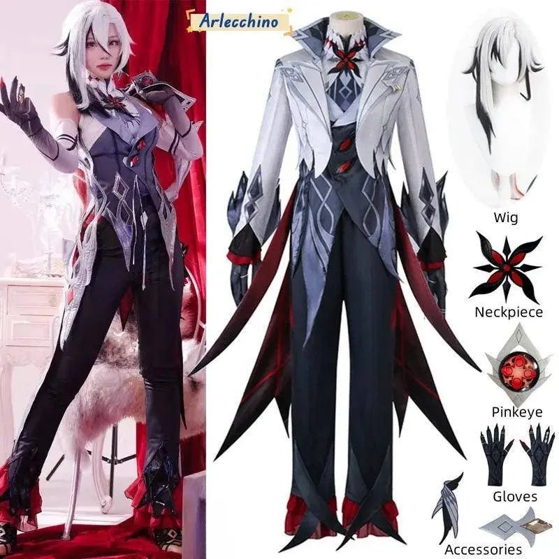 Arlecchino The Knave Cosplay Costume Genshin Impact Fatui Harbinger Cosplay - Tophatter Daily Deals
