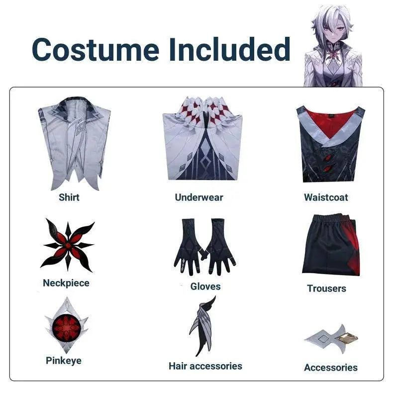 Arlecchino The Knave Cosplay Costume Genshin Impact Fatui Harbinger Cosplay - Tophatter Daily Deals