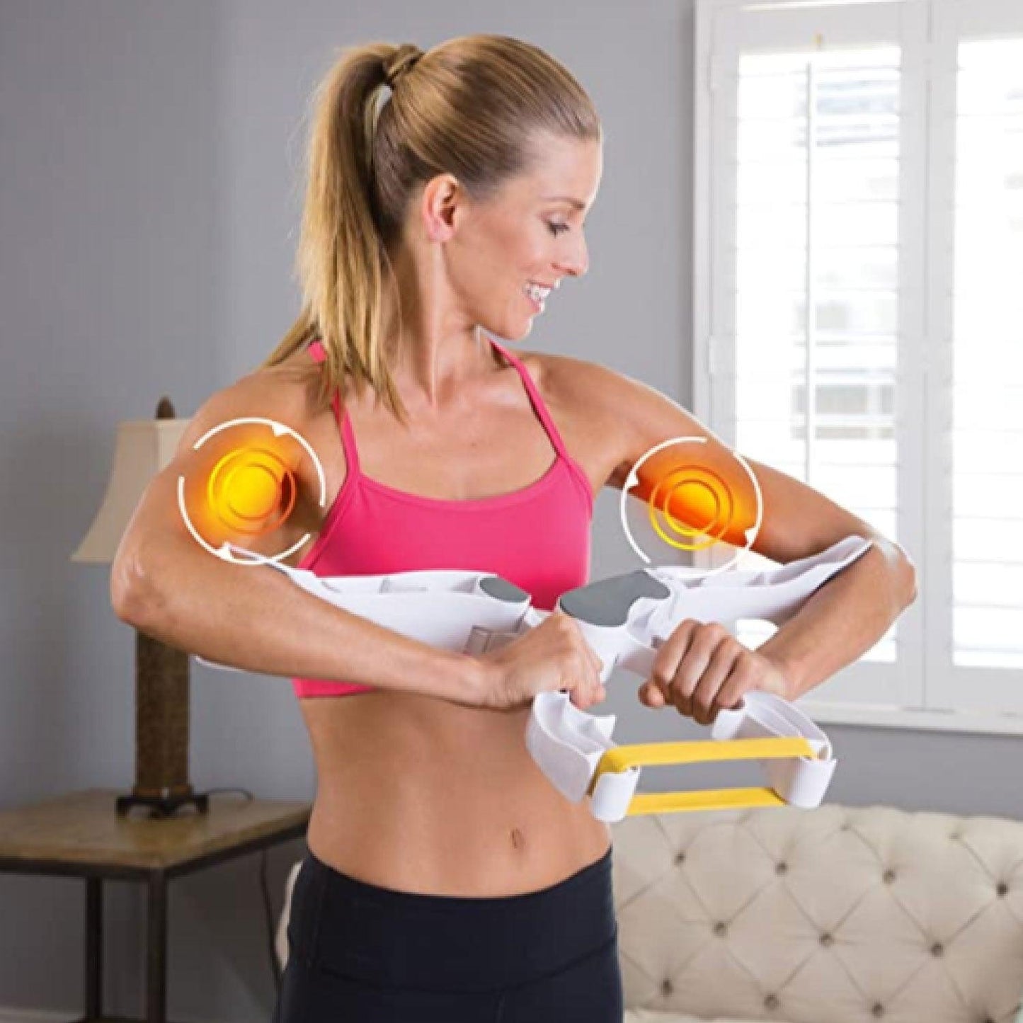 Arm Workout Machine - Arm Exercise Equipment Upper Body Arm Workout Machines with 3 System Resistance Training Bands for Women Strength Training Fitness - Tophatter Daily Deals