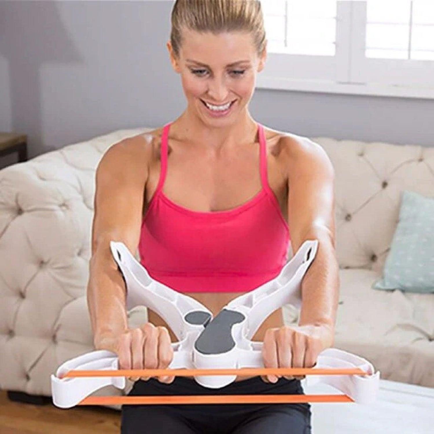 Arm Workout Machine - Arm Exercise Equipment Upper Body Arm Workout Machines with 3 System Resistance Training Bands for Women Strength Training Fitness - Tophatter Daily Deals