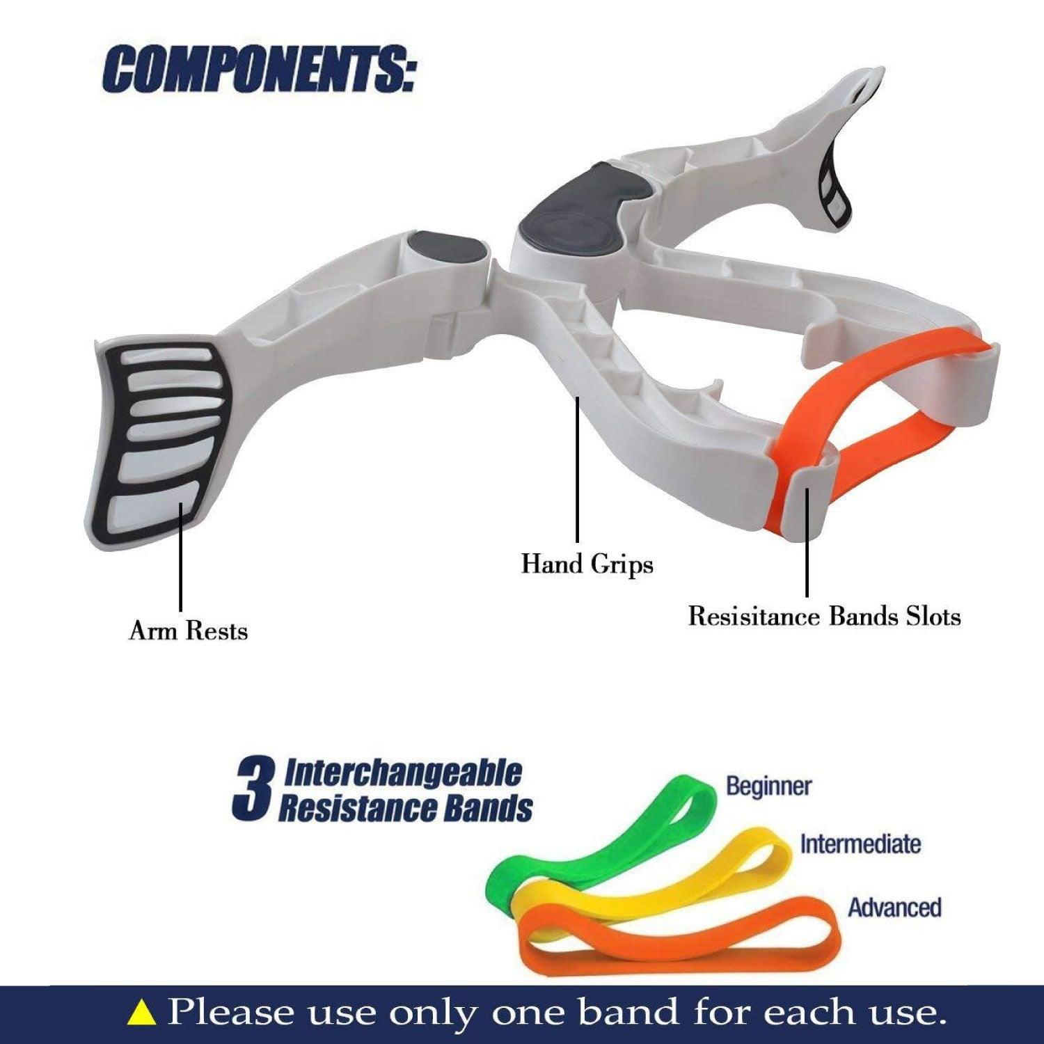 Arm Workout Machine - Arm Exercise Equipment Upper Body Arm Workout Machines with 3 System Resistance Training Bands for Women Strength Training Fitness - Tophatter Daily Deals