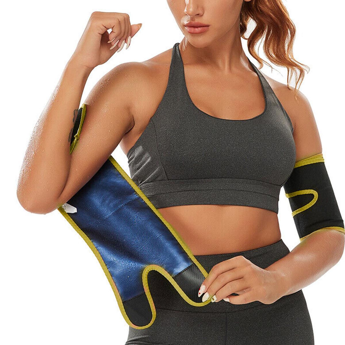 Shapewear for Arms UK - Arm Trimmers Pair Master Arm Trimmers Pair Weight Loss Slimmer Wraps - Men & Women Sauna Neoprene Gym Exercise Compression Exercise & Fitness - Tophatter Daily Deals