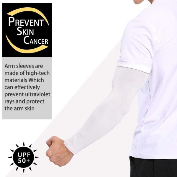 UV Protection Arm Sleeves - Breathable Sun Arm Sleeves, for Summer Sport Running Cycling Climbing Driving Golf Cycling - Tophatter Daily Deals