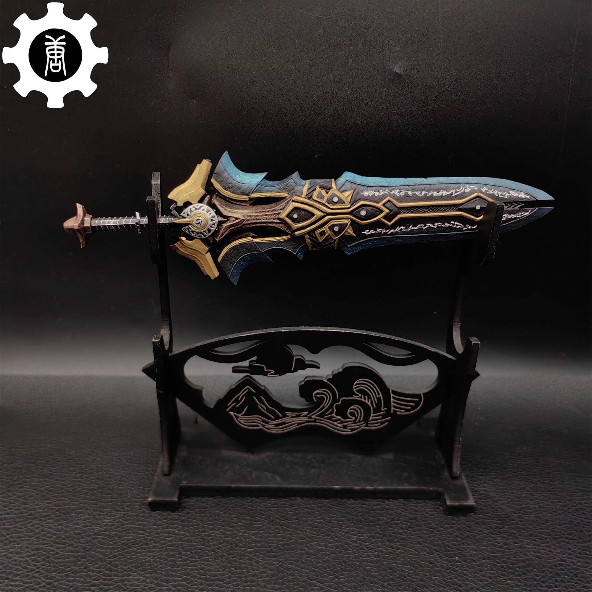 3D Printed 1: 12 Scale Armageddon Blade Replica Sword & Stand - Tophatter Daily Deals