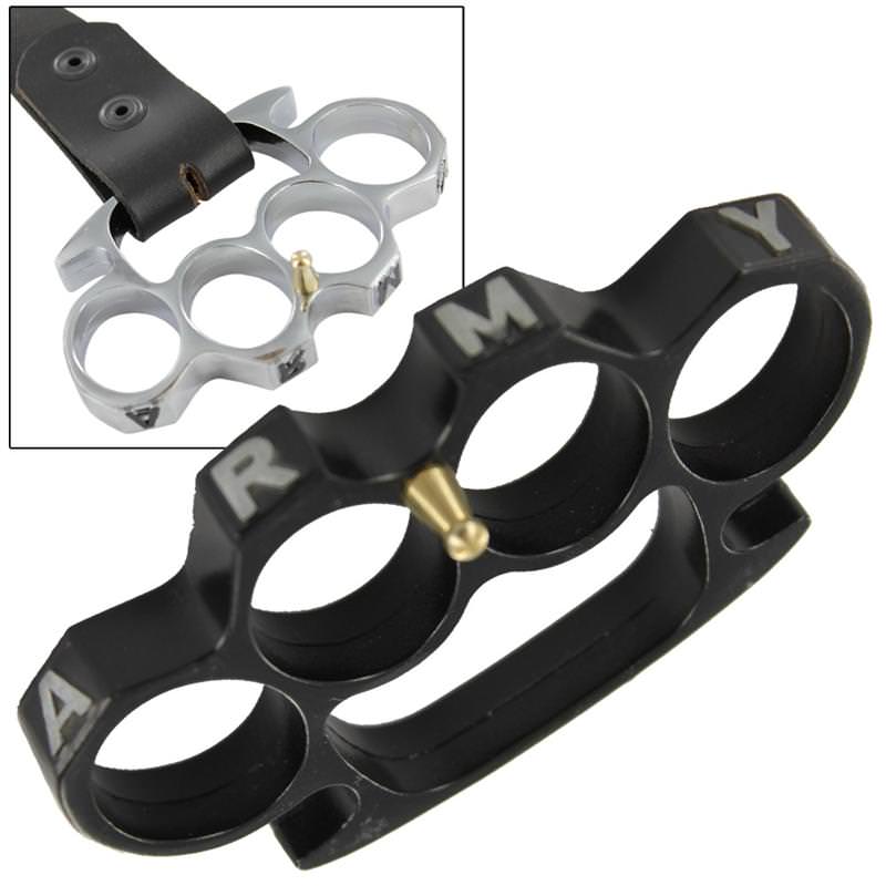 Army Strong Black Knuckle Buckle Collectible Weapons - Tophatter Daily Deals