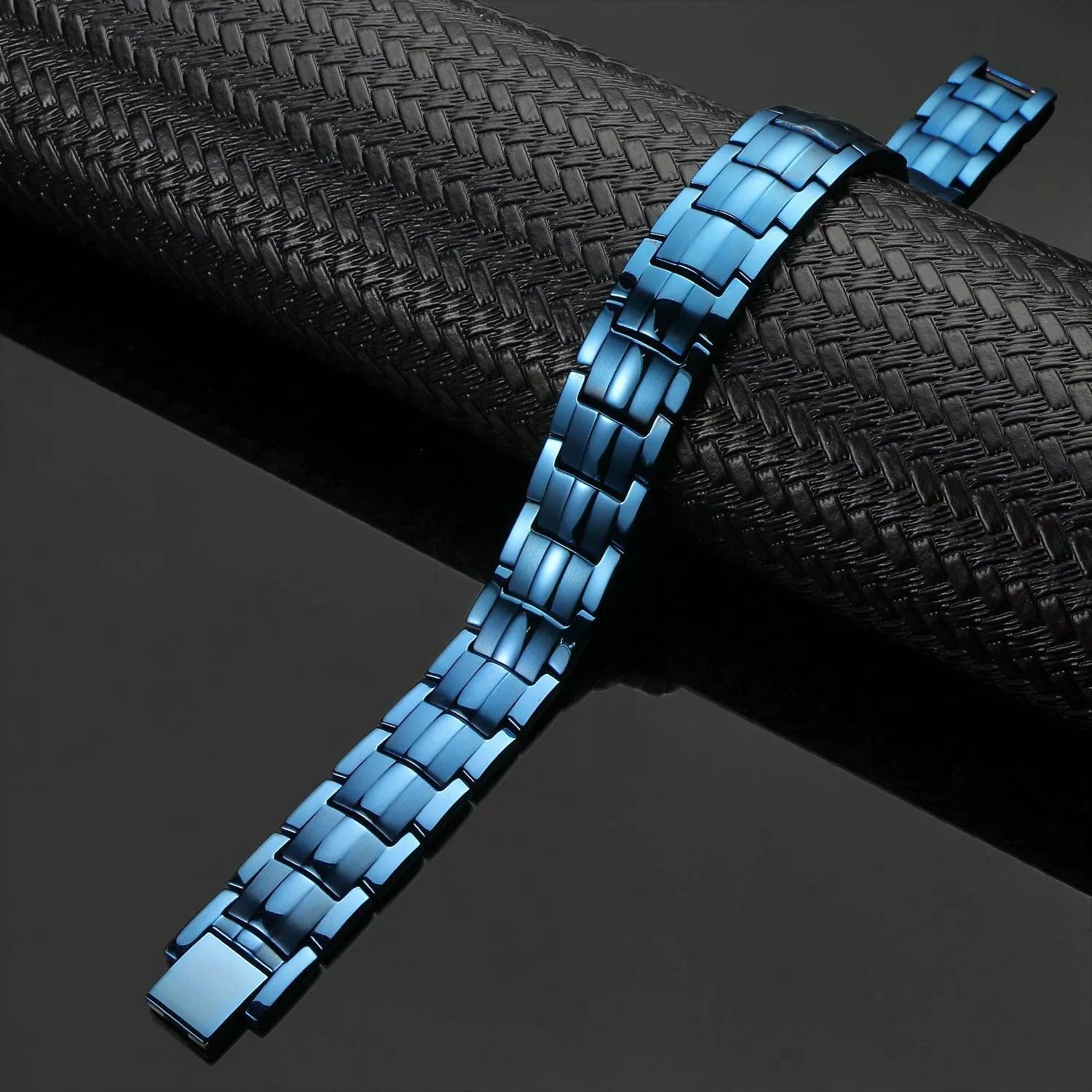 Magnetic Bracelet - Titanium Double Row Bio 4in1 Magnetic Bracelet | Arthritis Pain Relief Health & Beauty - Tophatter Daily Deals