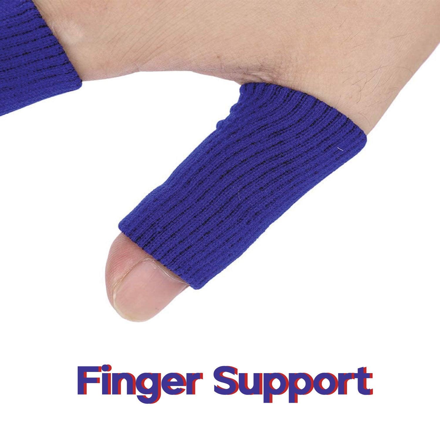 Finger Support Brace - Finger Guard Pads Support Arthritis Sleeve Trigger Fingers Sports Aid Bandage Personal Care - Tophatter Daily Deals
