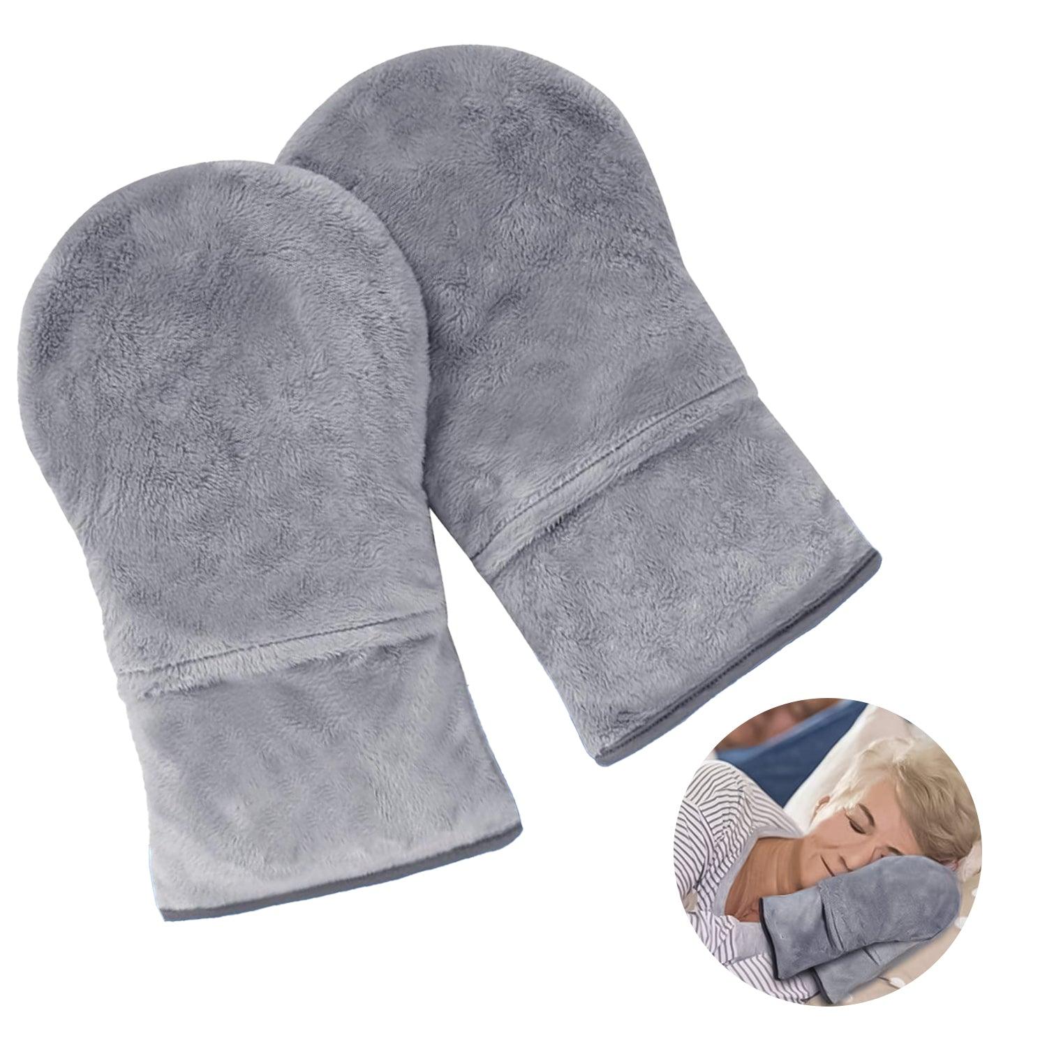 Arthritis Warming Mittens - Microwavable Heated Mittens for Hand Therapy | Warming Gloves for Women and Men | Trigger Finger or Carpal Tunnel | Unscented Heating Mitts Gray Health Care - Tophatter Daily Deals