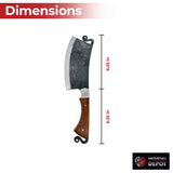 Artisan Forged Full Tang Kitchen Cleaver with Leather Sheath Kitchen Knife - Tophatter Daily Deals