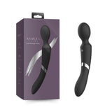 Ashella Vibes Dual Massager Wand Black Premium Silicone Waterproof > Sex Toys > Massage Wands - Tophatter Daily Deals