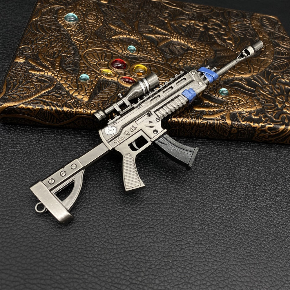 Miniature Metal Scoped Assault Rifle 17CM/6.7" - Tophatter Daily Deals