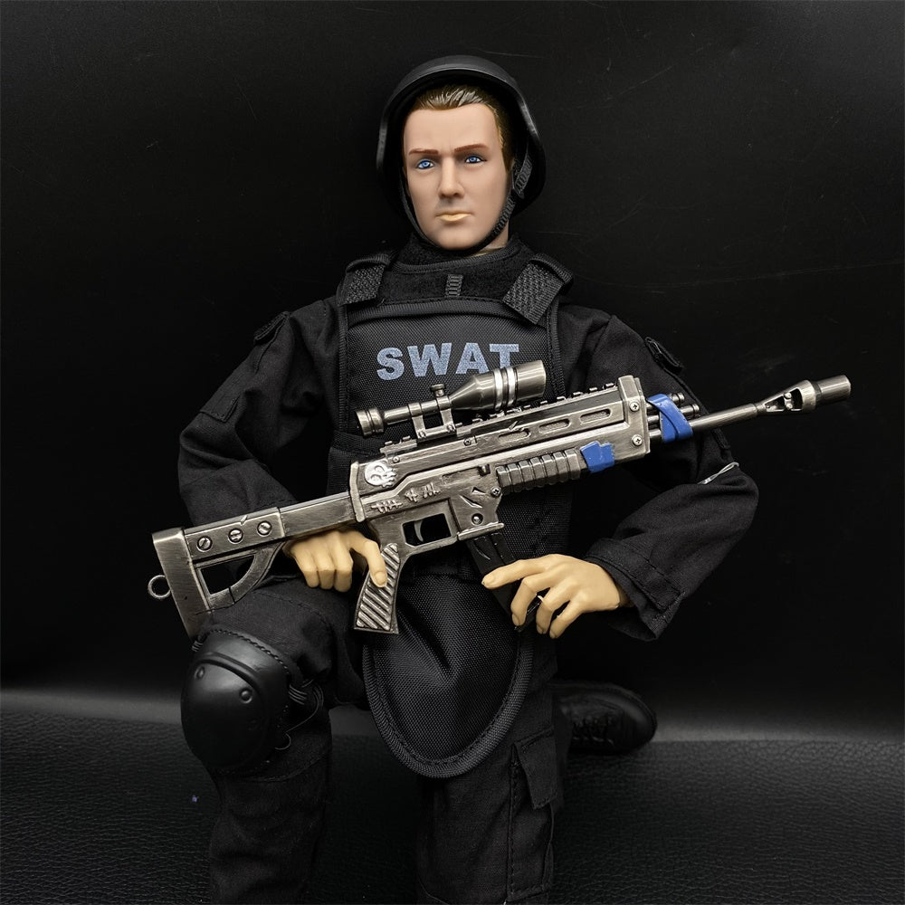 Miniature Metal Scoped Assault Rifle 17CM/6.7" - Tophatter Daily Deals