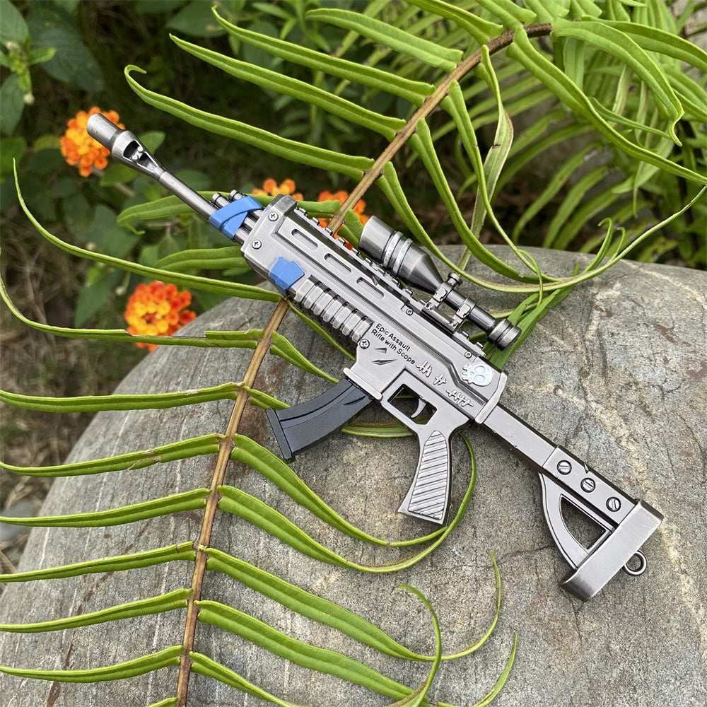 Miniature Metal Scoped Assault Rifle 17CM/6.7" - Tophatter Daily Deals