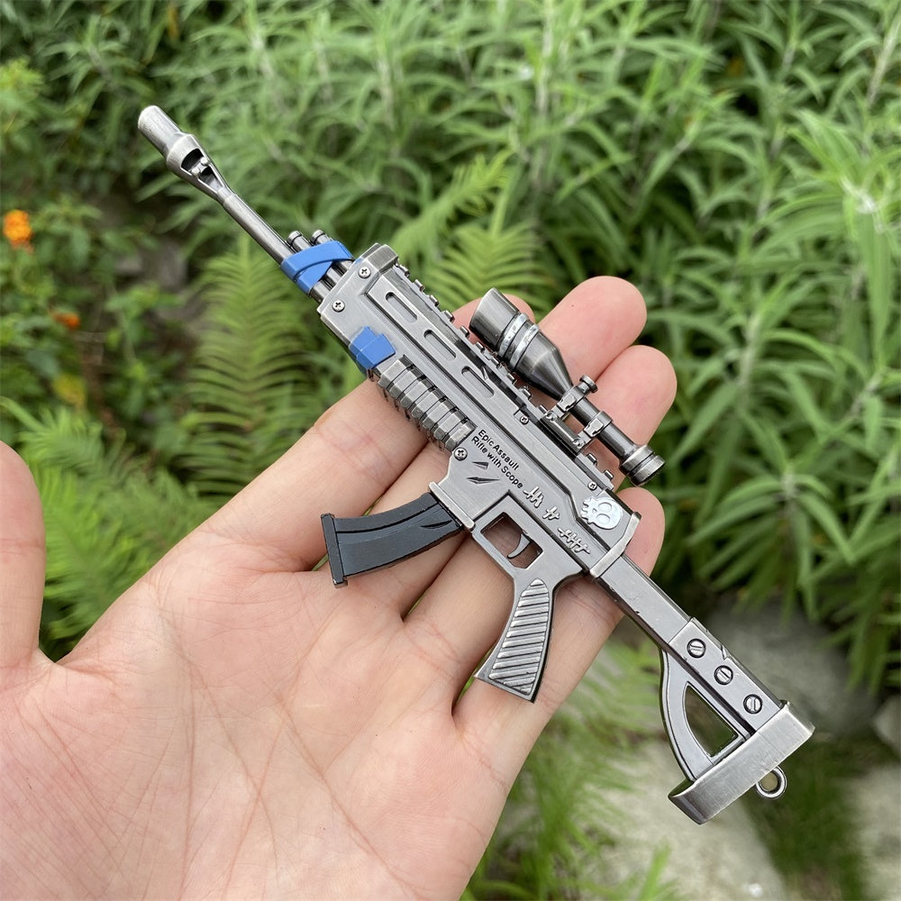 Miniature Metal Scoped Assault Rifle 17CM/6.7" - Tophatter Daily Deals
