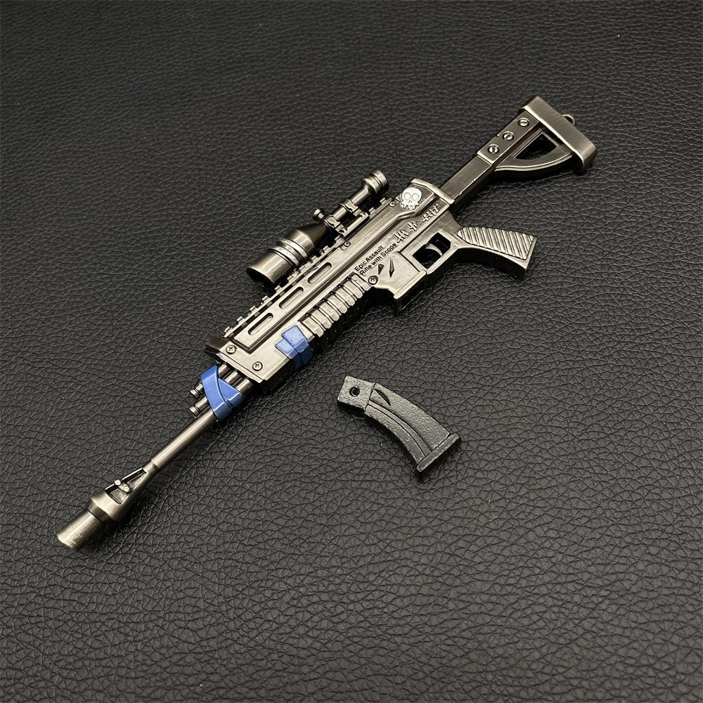 Miniature Metal Scoped Assault Rifle 17CM/6.7" - Tophatter Daily Deals