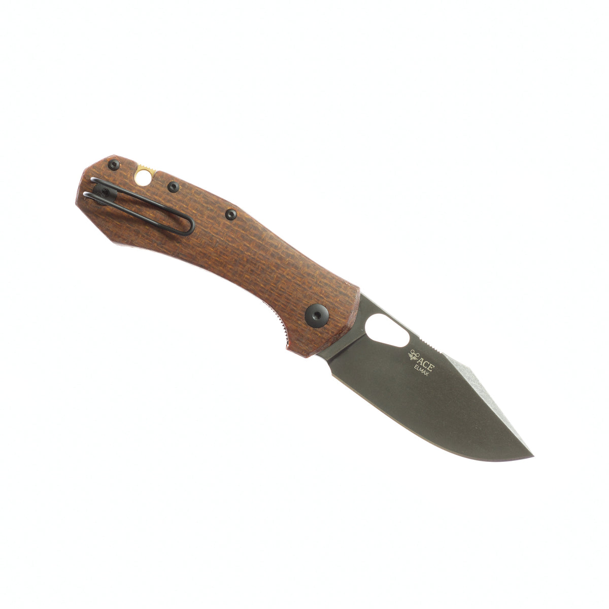 GiantMouse ACE Atelier - "Mini Grand" - Burlap Micarta - ELMAX Collectors - Tophatter Daily Deals