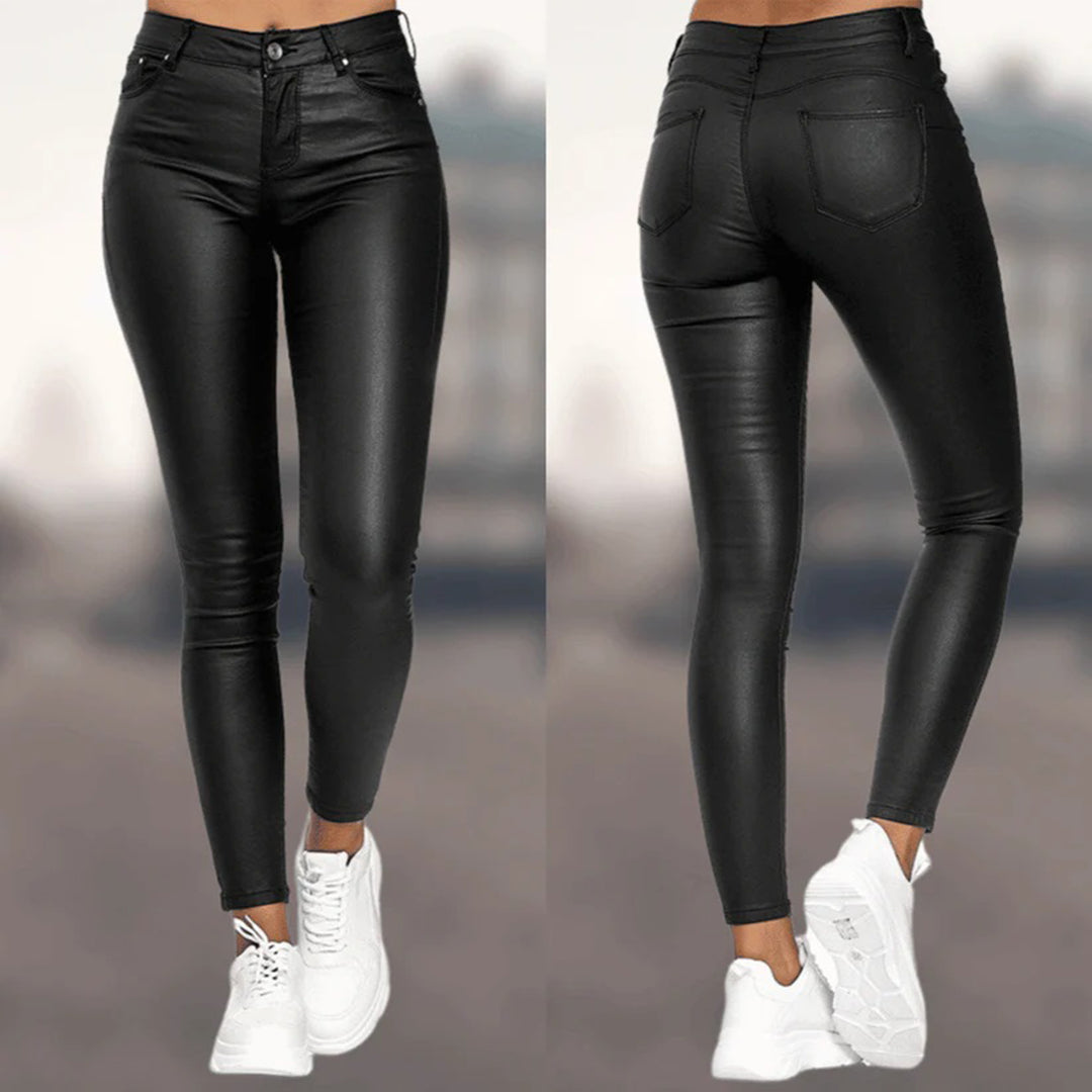 Breathable women's skinny jeans – high-waisted, stretchy material, for casual outings Black Pants - Tophatter Daily Deals
