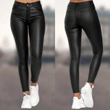 Breathable women's skinny jeans – high-waisted, stretchy material, for casual outings Black Pants - Tophatter Daily Deals