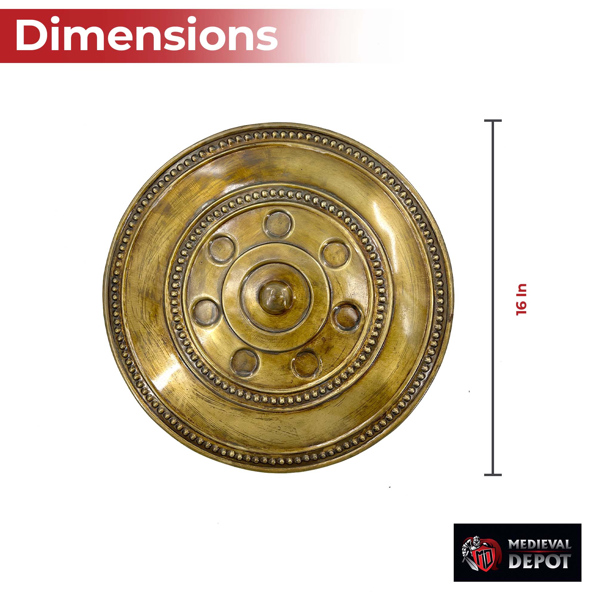 Authentic Roman Buckler Arena Shield for Gladiators & Legionaries Shield - Tophatter Daily Deals