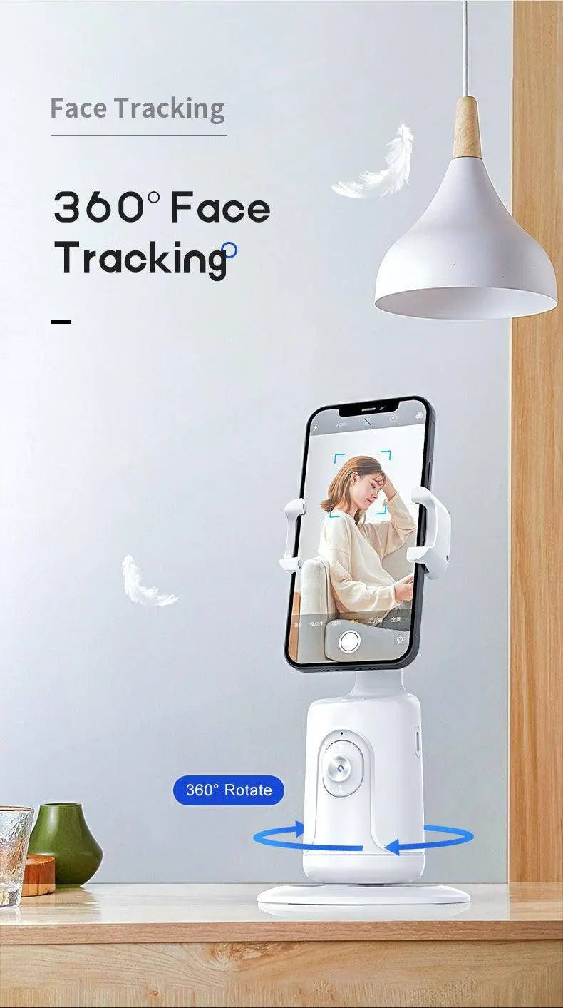 Auto Tracking Phone Holder, Auto Face Tracking Tripod, Portable All-in-one Smart Selfie Stick 360 Rotation Fast Face & Object Tracking Cameraman Robot Mount For Phone Video Vlog Live Streaming - Tophatter Daily Deals