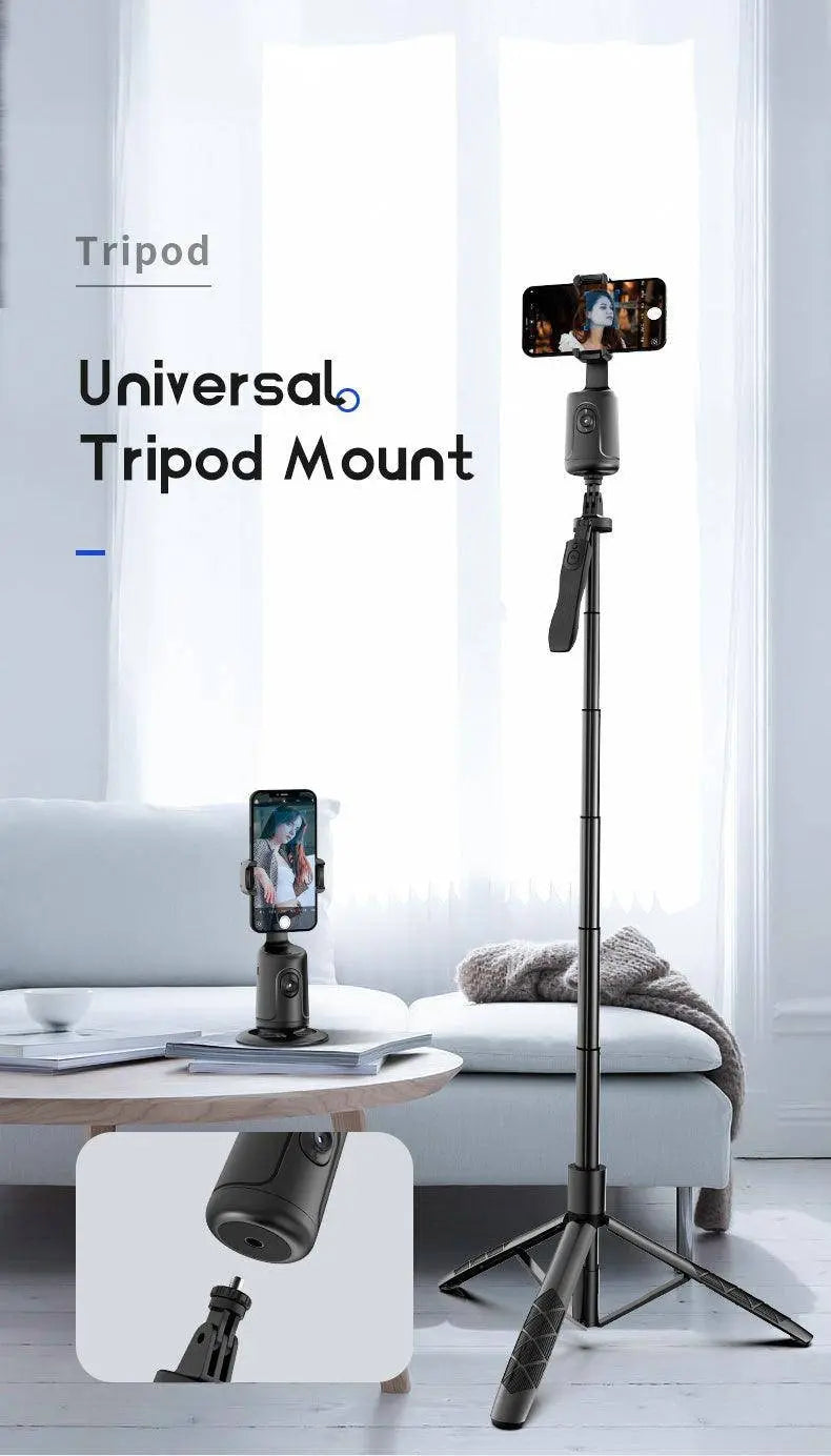 Auto Tracking Phone Holder, Auto Face Tracking Tripod, Portable All-in-one Smart Selfie Stick 360 Rotation Fast Face & Object Tracking Cameraman Robot Mount For Phone Video Vlog Live Streaming - Tophatter Daily Deals