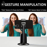 Auto Tracking Phone Holder, Auto Face Tracking Tripod, Portable All-in-one Smart Selfie Stick 360 Rotation Fast Face & Object Tracking Cameraman Robot Mount For Phone Video Vlog Live Streaming - Tophatter Daily Deals