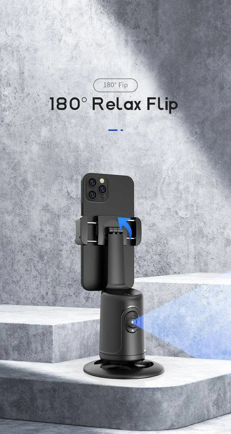 Auto Tracking Phone Holder, Auto Face Tracking Tripod, Portable All-in-one Smart Selfie Stick 360 Rotation Fast Face & Object Tracking Cameraman Robot Mount For Phone Video Vlog Live Streaming - Tophatter Daily Deals