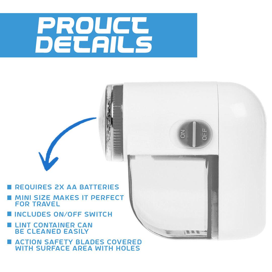 Best Clothes Debobbler - Lint Remover Automatic Mini Shaver Fabric Bobble Fluff Battery Operated Gadget Personal Care - Tophatter Daily Deals