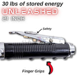 AUTOMATIC Baton w/Guard Expandable Solid Metal Stick Chrome SD-Baton - Tophatter Daily Deals