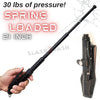 AUTOMATIC Baton Police Grade W/Leather Solid Metal Stick Black SD-Baton - Tophatter Daily Deals