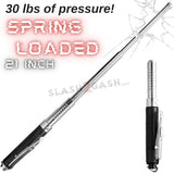 AUTOMATIC Baton Police Grade W/Leather Solid Metal Stick Chrome SD-Baton - Tophatter Daily Deals