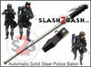 AUTOMATIC Baton Police Grade W/Leather Solid Metal Stick Black SD-Baton - Tophatter Daily Deals