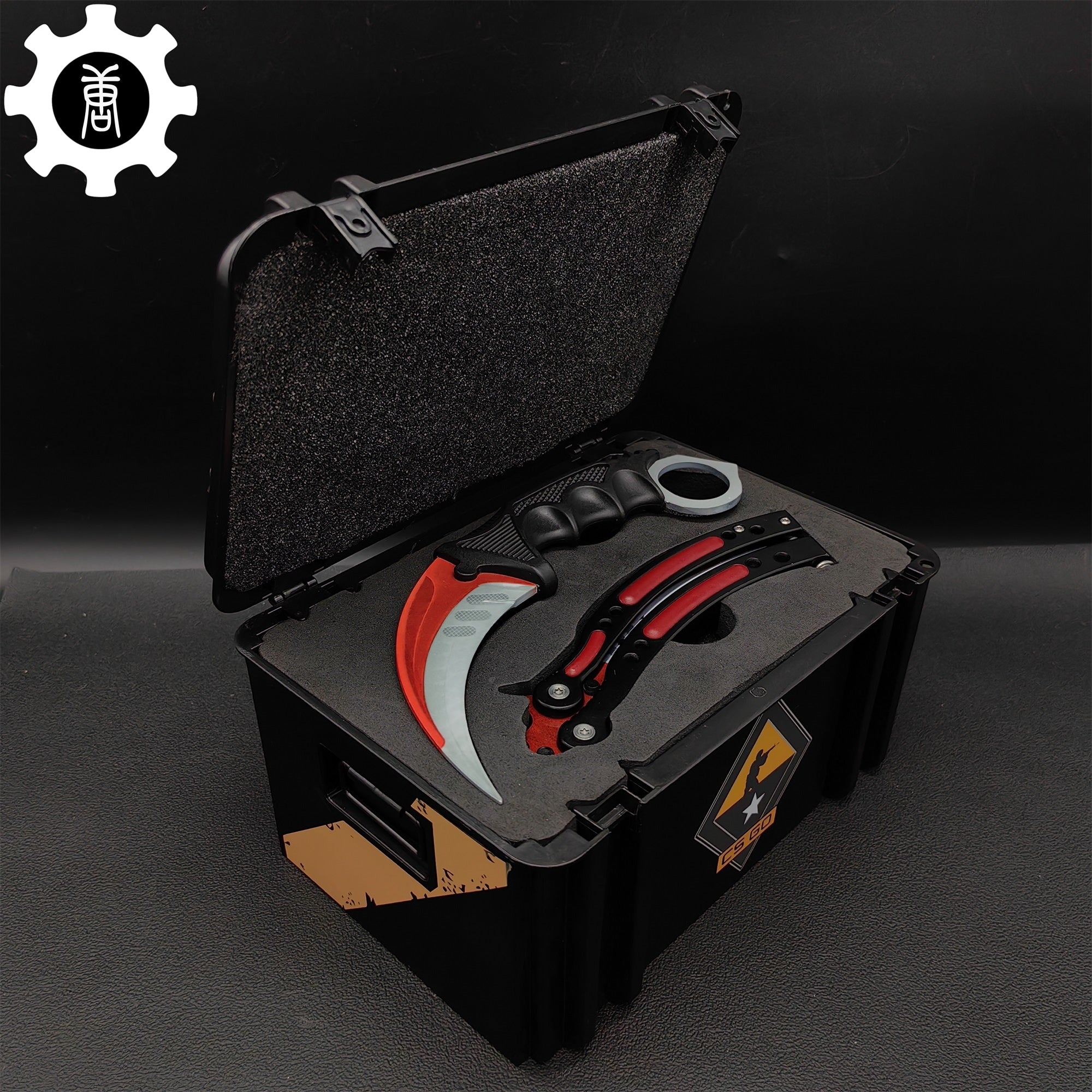 Autotronic Karambit & Balisong Trainer Weapon Case Blunt Blade Props - Tophatter Daily Deals