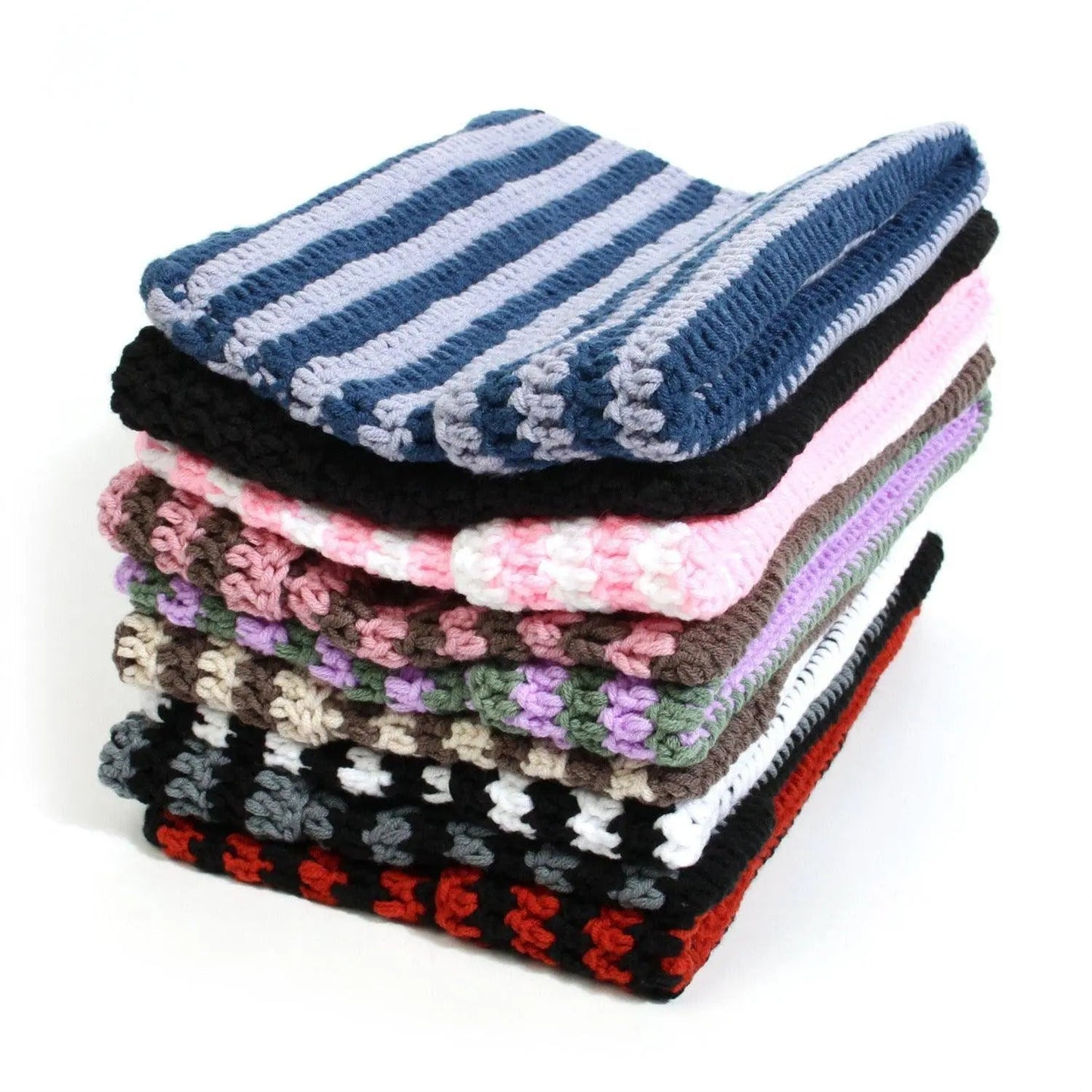 Autumn Winter Cute Cat Ears Cap, Streetwear Beanie Hat, Little Devil Striped Knitted Hat For Men Women, Kawaii Y2k Hat - Tophatter Daily Deals