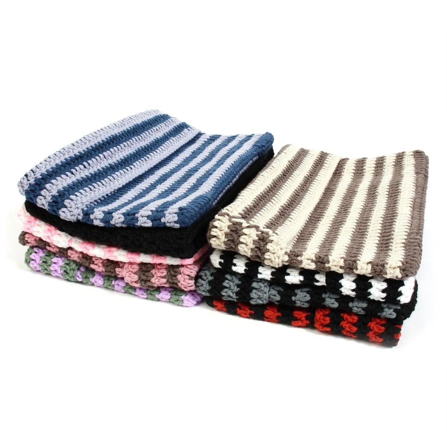 Autumn Winter Cute Cat Ears Cap, Streetwear Beanie Hat, Little Devil Striped Knitted Hat For Men Women, Kawaii Y2k Hat - Tophatter Daily Deals