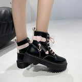 Autumn and Winter Fashion New Comfortable Fleece Warm Cross with Round Toe Cute Leather Women's Square Heel Ankle Boots - Tophatter Daily Deals
