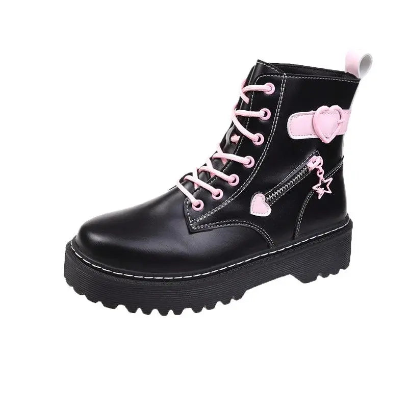 Autumn and Winter Fashion New Comfortable Fleece Warm Cross with Round Toe Cute Leather Women's Square Heel Ankle Boots - Tophatter Daily Deals