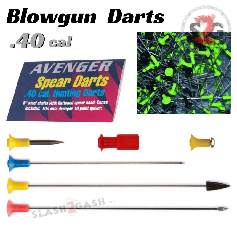 Avenger Blowgun Darts .40 Caliber - 6 Styles 10, 25, 100 pcs Blowgun Darts/Accessories - Tophatter Daily Deals