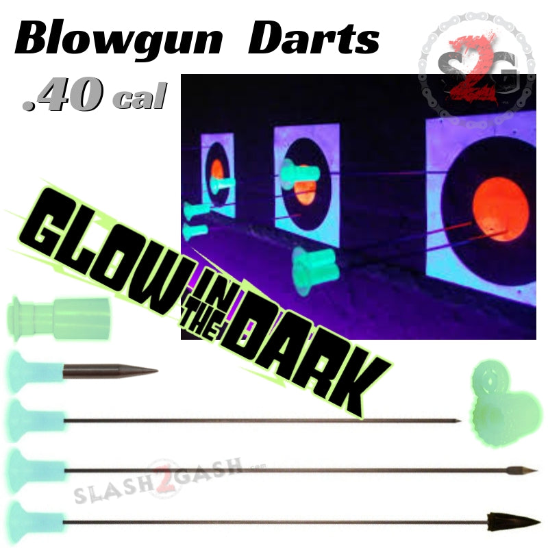 Blowgun Darts Glow In The Dark .40 Caliber - 5 Styles 25, 100 pcs Blowgun Darts/Accessories - Tophatter Daily Deals