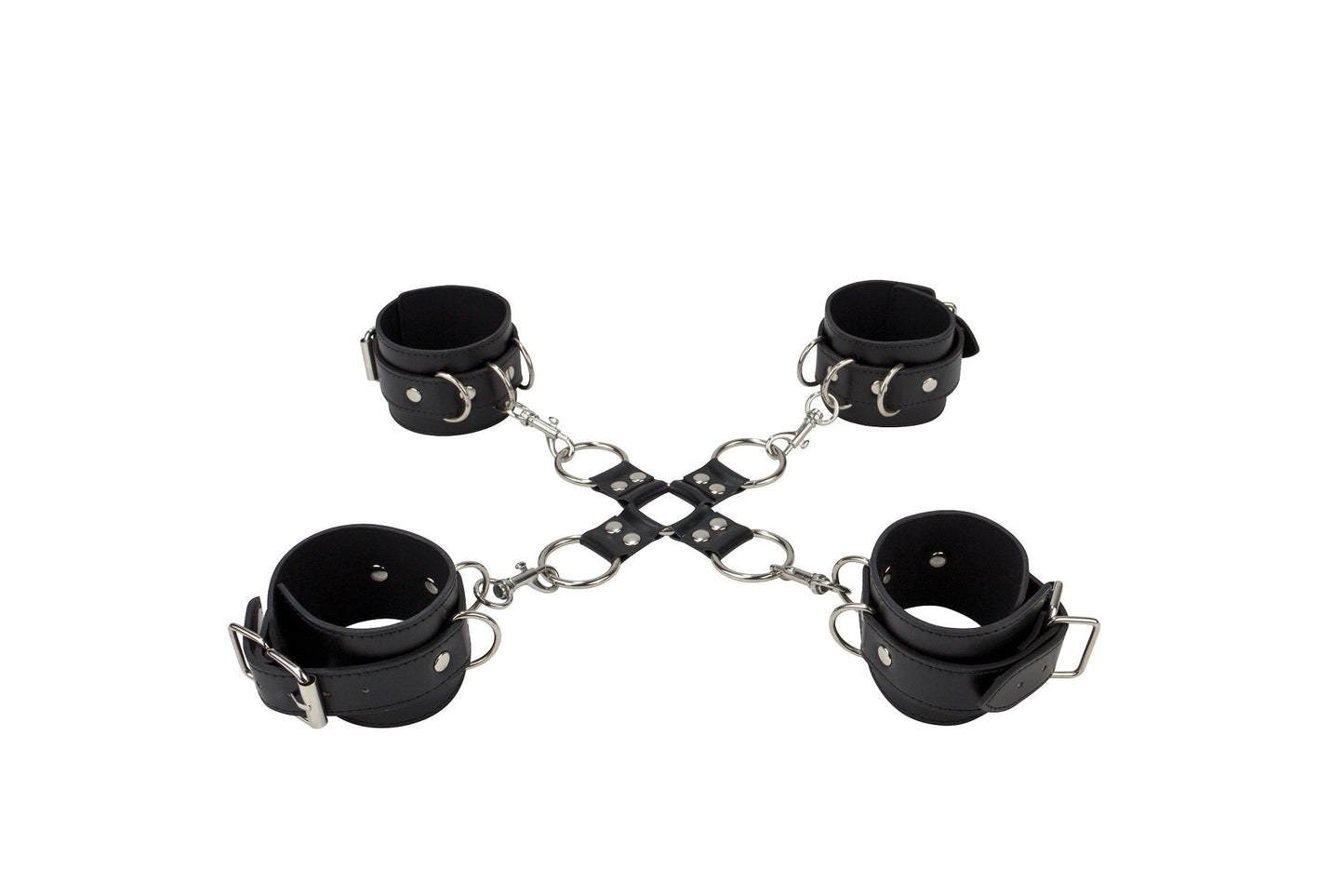 Shots Ouch Leather Hand and Leg Cuffs – Adjustable Leather Restraints > Bondage Gear > Restraints - Tophatter Daily Deals